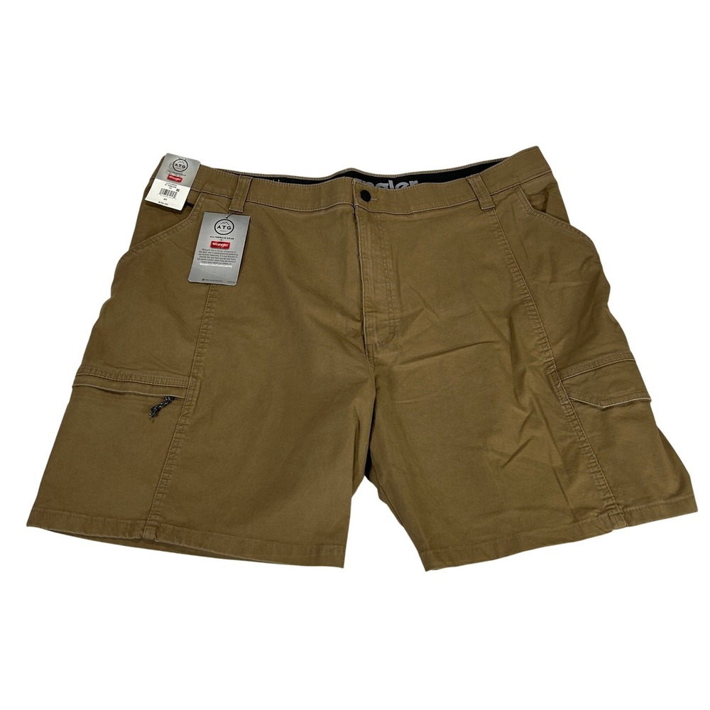 Wrangler ATG Mens Rugged Utility Cargo Shorts Brown 46 8 Inch Inseam 112318594
